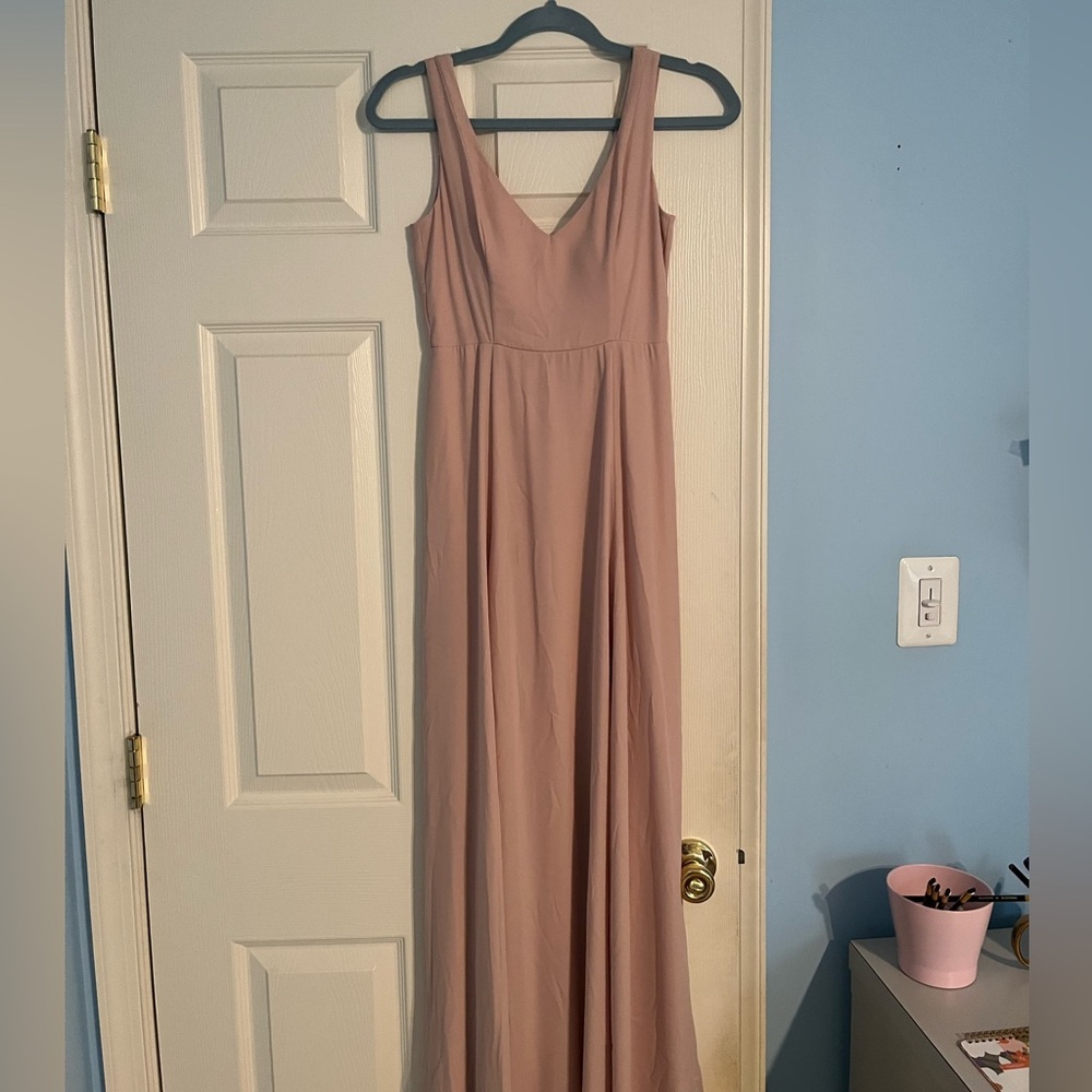 Show me your mumu Jenn maxi dress dusty blush crisp size XXS